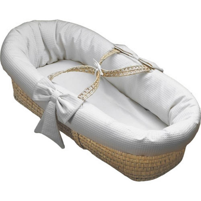 Waffle Pique Baby Moses Basket