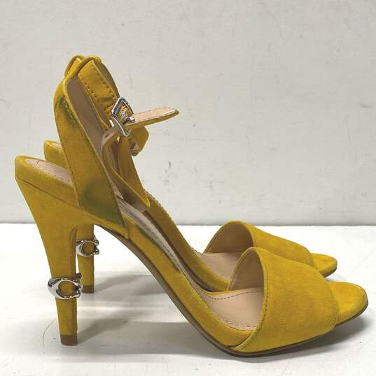 Coach Coach Sandals Yellow Solid Heels Sandals Women 5