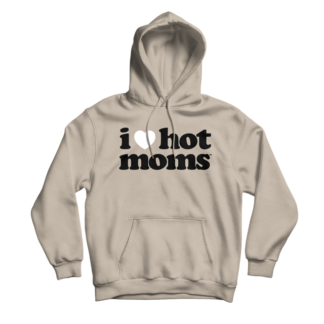 I Heart Hot Moms Sand Hoodie