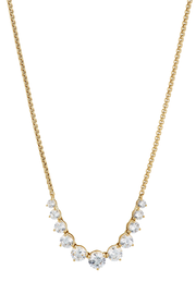 PERFECT TENNIS GRADUATED CZ FRONTAL NECKLACE