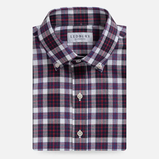 The Navy Blue Briar Madras Plaid Custom Shirt