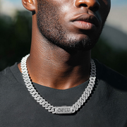 16mm Customized Name 925S & VVS Moissanite Cuban Chain