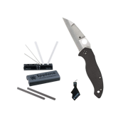 Spyderco Canis Knife - PlainEdge and Knife Sharpening Set Bundle