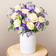 Elegant Beauty: Roses and Freesias