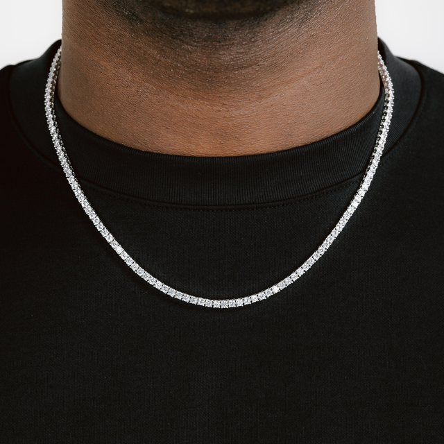 3mm Tennis Chain White Gold