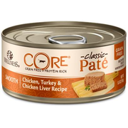 Wellness CORE Grain Free Natural Chicken, Turkey and Chicken Liver Smooth Pate Wet Canned Cat Food
