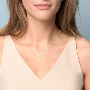 Small Initial Tag Necklace