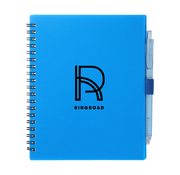 Recycled Spiral Notebook with Pen - Custom Branded Promotional Notebooks - Swag.com