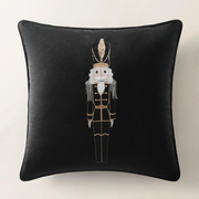 Nutcracker Holiday Pillow 20" - Black