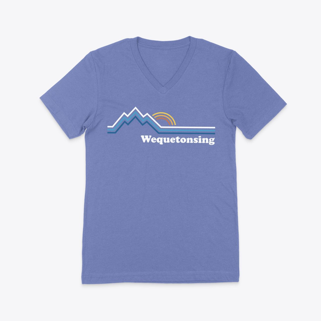 Wequetonsing Michigan Mountain View Tri-Blend V-Neck