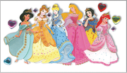 EK Success Disney Dimensional Stickers - Princesses, 8pcs
