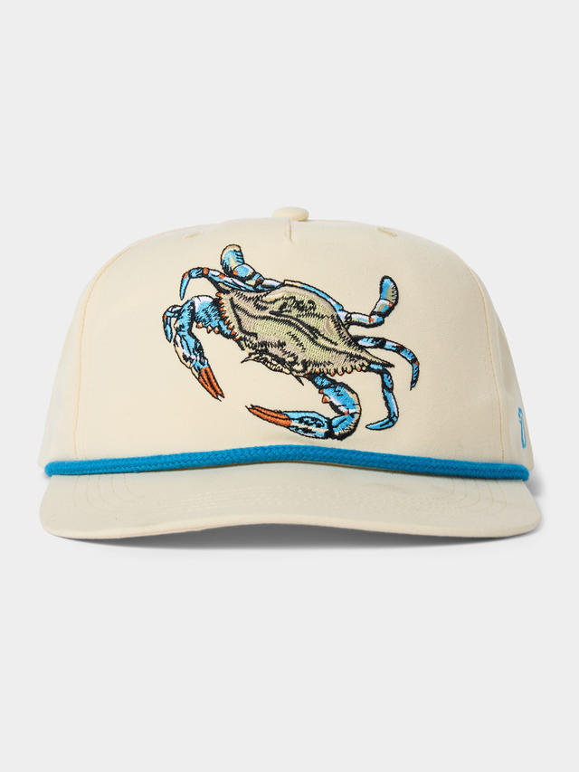Blue Crab Hat - Ivory