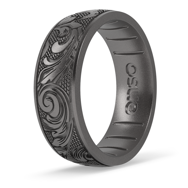 Etched Signature Silicone Ring - Flourish