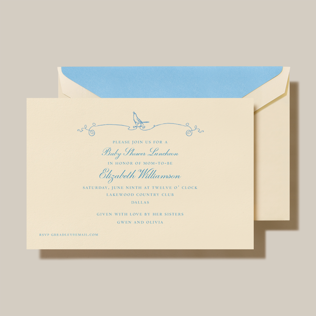 Bluebird Baby Shower Invitation