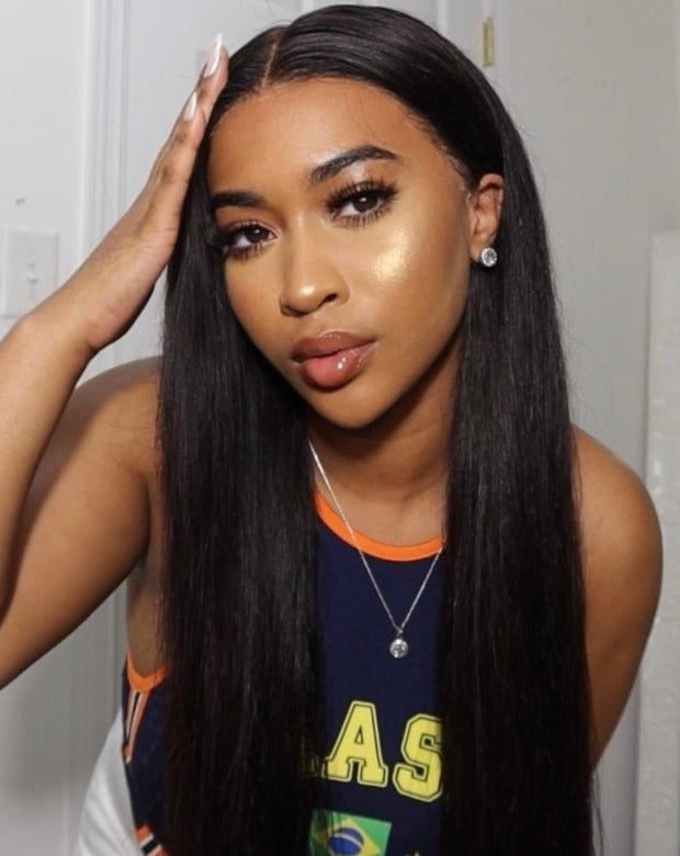 HD Lace Front Brazilian Natural Straight Wig