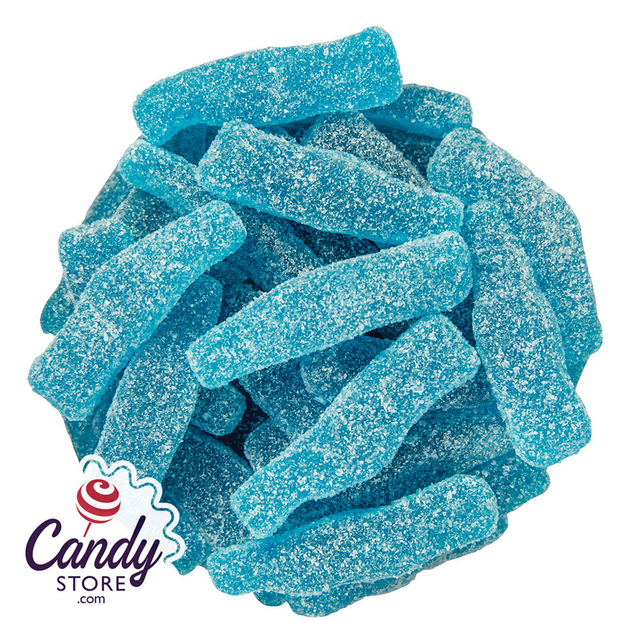 Gummy Sour Blue Raz Bottles - 6.6lb