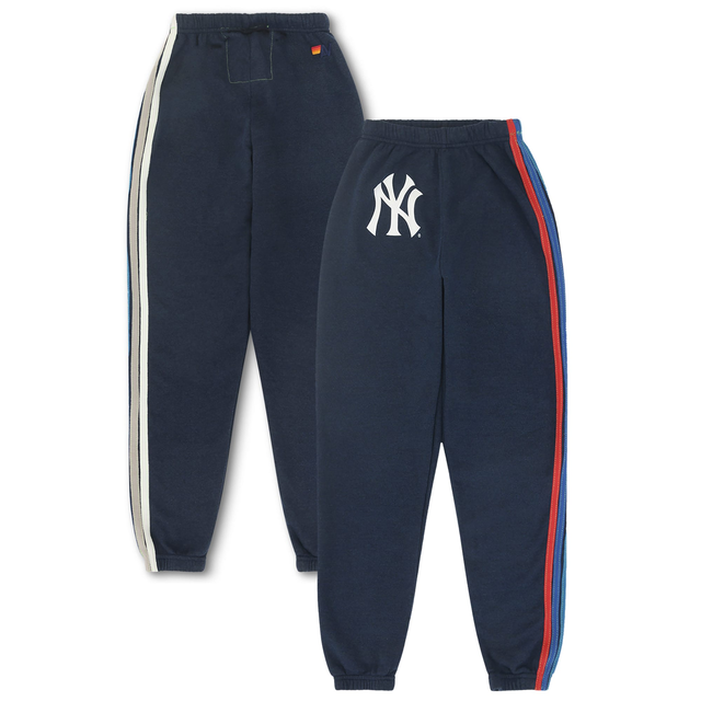 Unisex New York Yankees Aviator Nation x MLB Navy Five-Stripe Tri-Blend Sweatpants