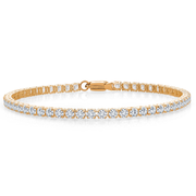 2.00 Cttw 14K Gold Round Lab Grown Diamond Tennis Bracelet | Available in 6.5, 7, 7.5 Inches | Gold Bracelet For Women | F-G Color | VVS-VS Clarity