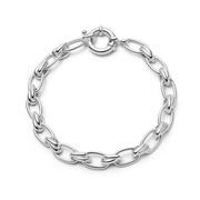 Polly Sayer Vintage Link Chain Bracelet Silver Plate
