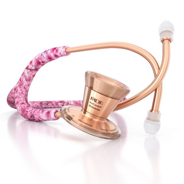 ProCardial® Titanium Cardiology Stethoscope - Sakura/Rose Gold