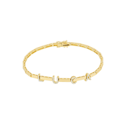 Gold & Diamond Name Eternity Bracelet