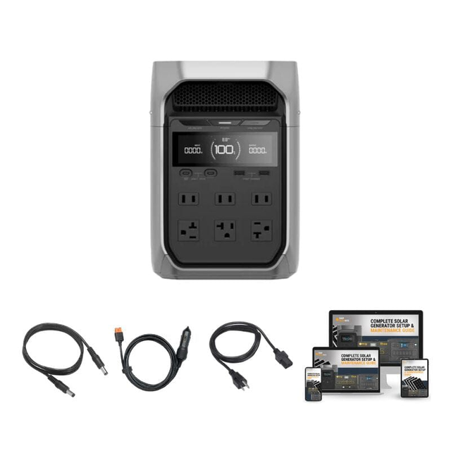 Ecoflow DELTA 3 PLUS 1,024Wh Portable Power Station + Choose Custom Solar Panel Bundle Option | 5-Year Warranty | Complete Solar Kit