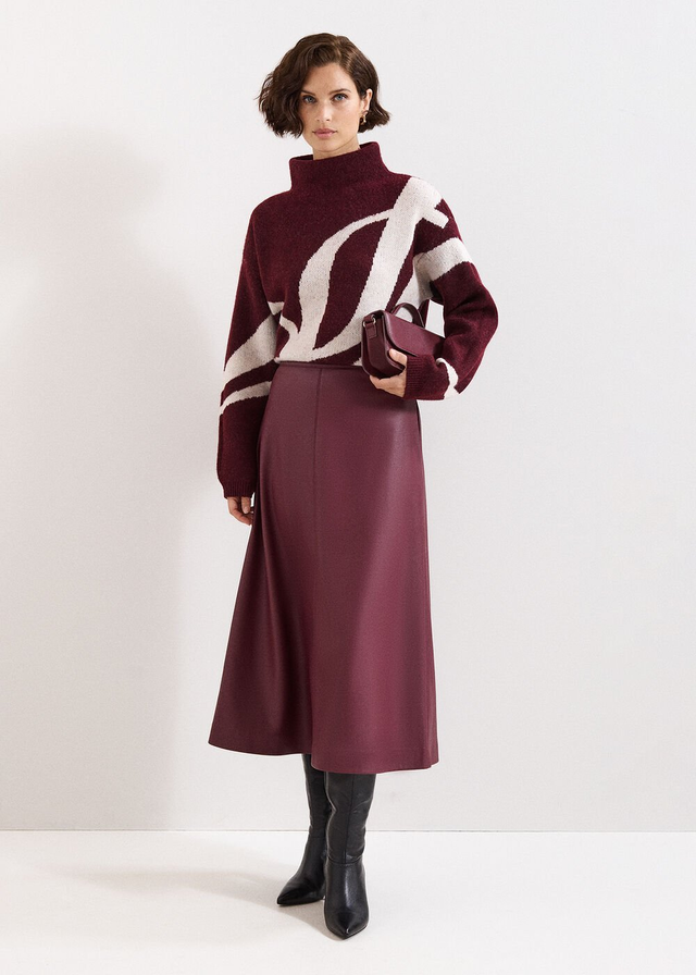 Antoinette PU Midi Skirt