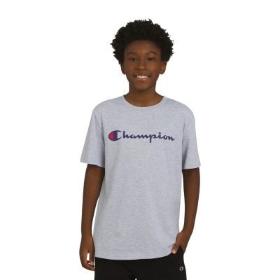 Champion Big Kid Boys Crew Neck Short Sleeve Regular Fit Graphic T-Shirt