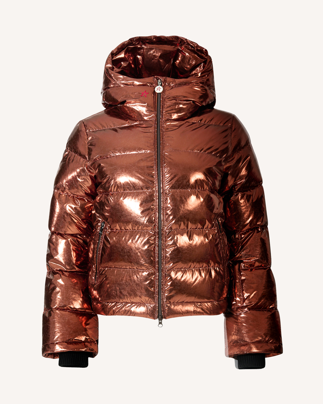Metallic Polar Flare Down Jacket