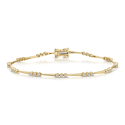 Crown Set Diamond Eternity Bracelet