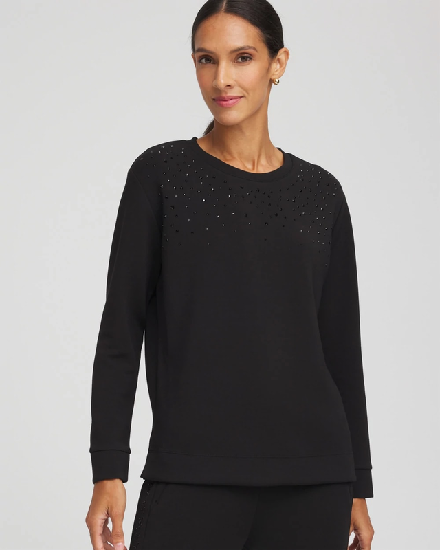 Zenergy® Rhinestone Pullover Top