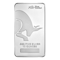 10 oz Silver Gold Bull Silver Bar | AT SPOT PRICE | Sunshine Minting
