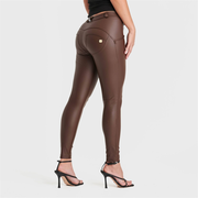 WR.UP® Faux Leather - Mid Rise - Full Length - Chocolate