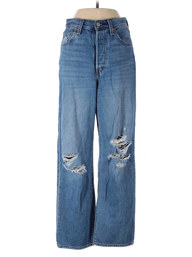 Levi's Hearts Blue Jeans Size 25 waist