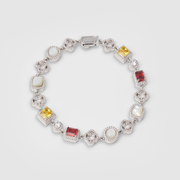 Iced Gemstone Bracelet (Silver)