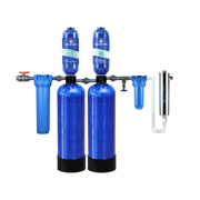 Rhino® Well Water with UV, Tall Salt-Free Water Conditioner and Low Maintenance Pre-Filter