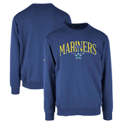Men's Seattle Mariners Levelwear Royal Zane Cooperstown Collection Retro Spellout Pullover Sweatshirt