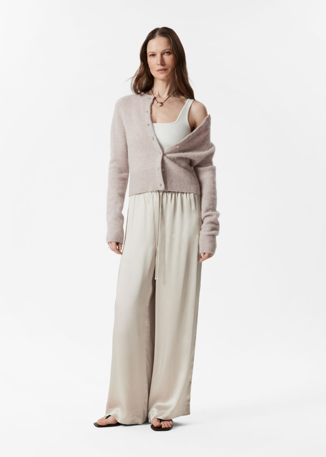 Drawstring Satin Trousers