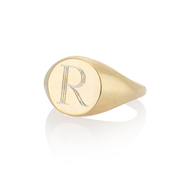 LANA PETITE ROUND PINKY SIGNET RING