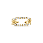 .20 ct. t.w. Diamond Two-Row Single Ear Cuff in 14kt Yellow Gold