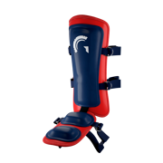 Guardian Legion Hard Shell Pro Baseball Leg Guard (Navy Red)