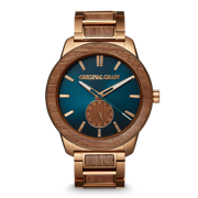 Sapele Teal Dial Bronze Barrel 46mm