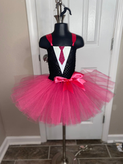 Bossy Baby Tutu Dress Costume, Baby in charge birthday dress, Pink and Black Tuxedo Tutu Dress, School girl costume for toddlers, Im 2 bossy