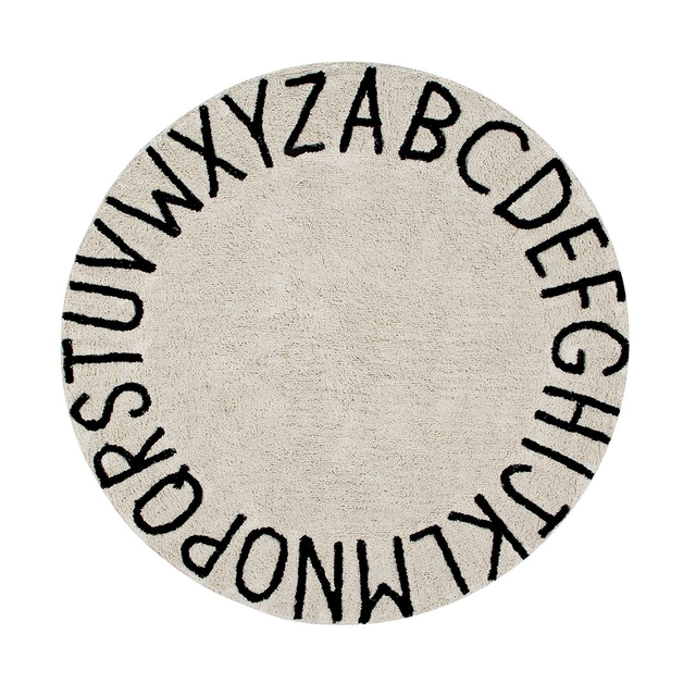 Round ABC Washable Rug