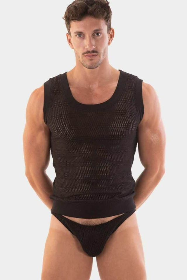 Barcode Berlin Delfi Knitted Mesh Tank Top