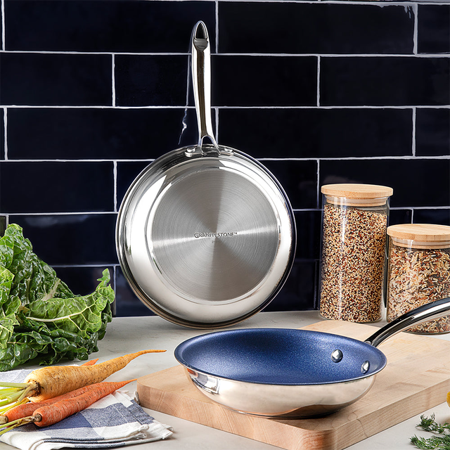 Granitestone Trusty 2 Pack Stainless Skillets