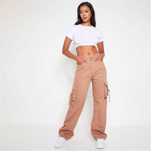 I Saw It First Buckle Detail Cargo Jeans