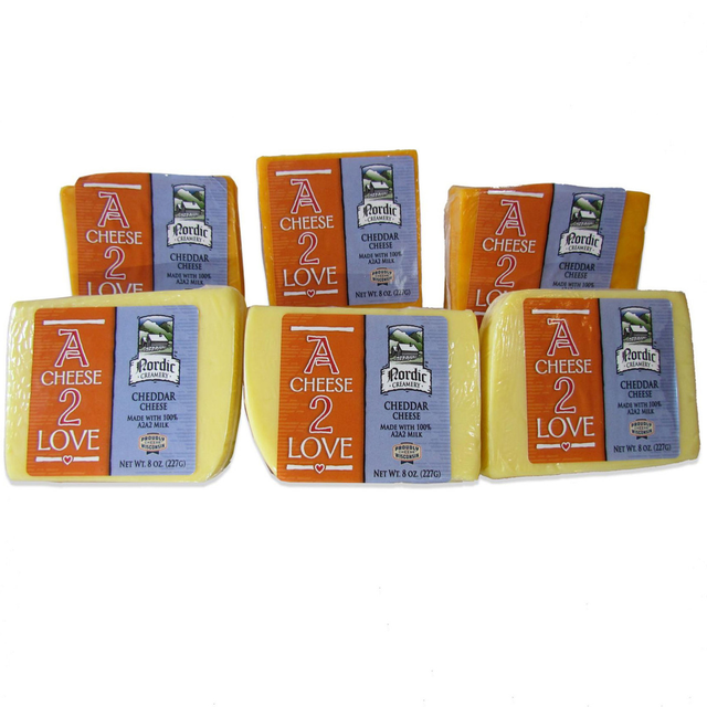 Nordic Creamery A2 Cheddar Cheese 6-Pack