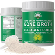 Hydrolyzed Grass-Fed Bone Broth + Collagen Protein Peptides Powder