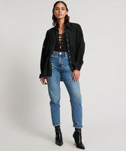 Legends High Waist Straight Leg Denim Jeans - Pacifica